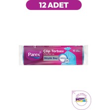 Güçlü Çöp Torbası Büyük Boy 10'lu 65 x 80 cm 12 Paket
