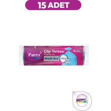 Parex Güçlü Çöp Torbası Büyük Boy 10'lu 65 x 80 cm 15 Paket