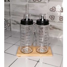 Chic Haven Ahşap Yağdanlık Altlığı -2 Bölmeli Yağlık Sosluk Standı