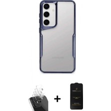 Marsilyan™- Galaxy A15 4g Kılıf Akış Çizgi Koleksiyonu - Siyah 6d Antistatik Mat Seramik Hayalet Nano Ekran Koruyucu + Şeffaf Kamera Lens Koruma Cam