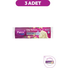 Parex Büzgülü 10'lu Çöp Torbası Vanilya Kokulu Büyük Boy 65 x 70 cm Üçlü Paket