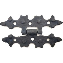 Antika Tarz Dekoratif Pirinç Yıldız Menteşe - 84X44 Mm, Oksit