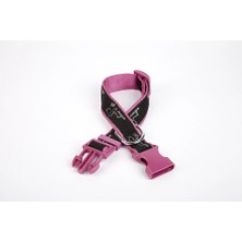 Colezium Köpek Desenli Dokuma Köpek Boyun Tasması 3 cm x 36-60 cm Mor