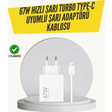 Alemdar Pazarlama 67W Turbo Hızlı Şarj Adaptörü ve Type-C Kablo Güvenli Şarj Teknolojisi