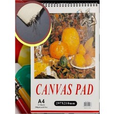 Delixa A4 Canvas Pad 280GR 10 Yaprak 1 Adet Canvas Defter Tuval Dokulu Tuval Kağıdı Guaj Yağlı Defteri