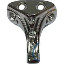 Freedom Storee Moda Taşlı Ahşap Sandık Ayağı, Kutu Ayak 2,5 cm - Nikel, 100 Adet