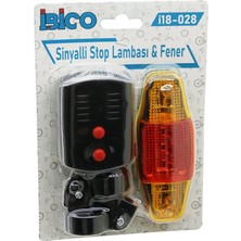 Kont 2in1 Bisiklet Cob LED Fener  -  Sinyalli Stop Lamba   Pilli (5067)