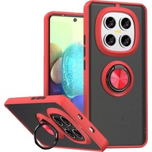 TKÇ Mey Ithalat®   Redmi Note 15 4g Montreal Yüzüklü Silikon Kapak - Kırmızı