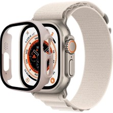 TKÇ Mey Ithalat®   Watch Ultra 49MM Desert Camlı Kasa Ekran Koruyucu - Metalik Gold