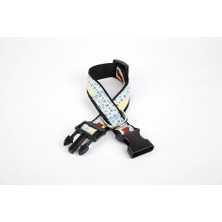 Colezium Pati Desenli Dokuma Köpek Boyun Tasması 3 cm x 36-60 cm Siyah