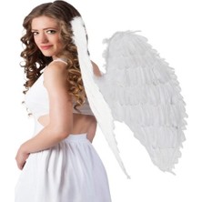 Beyaz Renkli Büyük Boy Melek Kanadı 55X80 cm