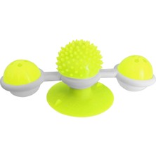 Colezium Vantuzlu Fırıldak Toplu Dönen Kedi Oyuncağı 8 Cm-18 cm Sarı