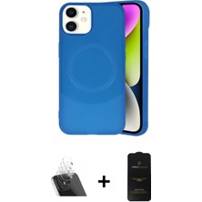 Marsilyan™- iPhone 11 Kılıf Ufuk Serisi - Siyah 6d Antistatik Mat Seramik Hayalet Nano Ekran Koruyucu + Şeffaf Kamera Lens Koruma Cam