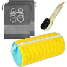 Delixa 3’lü Yıkama Seti – Fermuarlı Yıkama Torbası, Taşıma Torbası Temizlik Fırçası