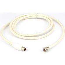 Delixa Bir Ucu F Konnektör Ucu Erkek Fiş Anten, Priz Kablo Tv, Merkezi S. Kablosu Kaliteli - 5 Metre