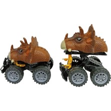 Esranın Dünyası Sürtmeli Dinazor Robota Dönüşen Araba 14 cm - Kahverengi (Lisinya)