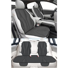 Delixa Bod Ege Serisi Tay Tüyü Cepli Koltuk Minder Seti Koltuk Koruma Kılıfı Ön Arka Set (Füme)