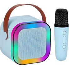 Delixa K12 Kablosuz Bluetooth Hoparlör Karaoke Mikrofon 5 Ses Efektli Rgb Hd Stereo Ses Usb/sd/fm