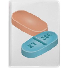 Delixa Sağlık Bakım Ürünleri Hap Illüstrasyon Desenli Defter Sakız Kapağı Günlük Yumuşak Kapak