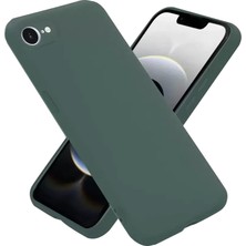 Iphone 16E Kılıf Nano Içi Kadife Silikon - Koyu Yeşil