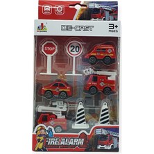 Esranın Dünyası Iş Makinaları 8 Parça Araç Seti - Itfaiye Seti (Lisinya)