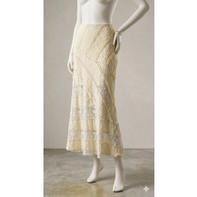 362 Fashion Butik Dantel Detay Midi Etek