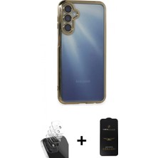 Marsilyan™- Galaxy A35 5g Kılıf Vadi Minimal - Siyah 6d Antistatik Mat Seramik Hayalet Nano Ekran Koruyucu + Şeffaf Kamera Lens Koruma Cam