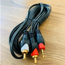 Delixa 5 Metre - 2 Rca 1 Stereo Aux Ses Hoparlör Kablo Araç Ses Hoparlör Telefon Kablo Ses Sistem