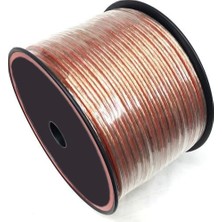 Delixa 50METRE 2X2,50MM Hoparlör Ses Sistemi Kablosu Şeffaf