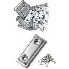 Delixa Düz Demir Gönye Köşebent, Metal Lama Montaj Demiri, Dolap Masa Köşe Bağlantı Aparatı, 16X40MM, Vidal