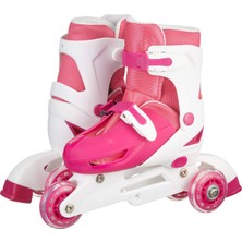 Delixa Xslide Inline Paten, Beden, Ayarlanabilir, Üniseks, Pembe