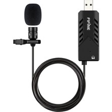 Delixa USB Mikrofon Lavalier Bağlantısı, Kondansatör Bilgisayar Mikrofonu, Ses Kartlı, Pc Mac Için - K053