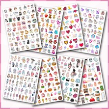 Delixa Sticker Seti 500 Adet - Kız Çocuklara Özel Konsept - Defter Planlayıcı Günlük Takvim Ajanda Için - Ö