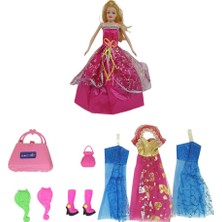 Esranın Dünyası Bebek Yedek Elbiseli ve Aksesuarlı - 1115-21 - Pembe (Lisinya)
