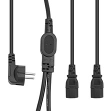 Delixa 1.8 Metre Pc Güç Kablosu Ikili - Kasa Ikili Kablo 1.8mt