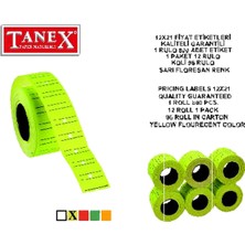 Tanex Etiketi Çizgili 12X21 Fosforlu Sarı