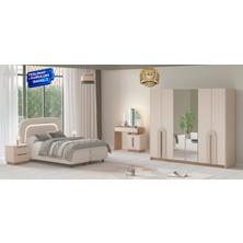 Vieva Sarmaşık Yatak odası takımı 6 Kapılı Gardırop 100% Mdf Bazalı - Teslimat & Kurulum Dahil