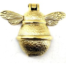 Nemere Antika Tarz Dekoratif Pirinç Arı Kapı Tokmağı, Taktak - KÜÇÜK,123X150MM, Sarı