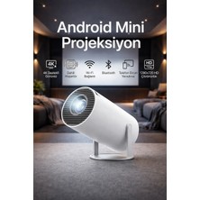Universal Taşınabilir Mini Projeksiyon Cihazı – Android Wifi HDMI USB Destekli Ultra HD LED Sinema Projektörü