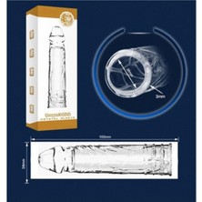Delixa Truvashop, Dick Extra Ucu 4 cm Dolgulu Penis Kılıfı Uzatmalı Prezervatif