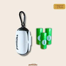 Patilüks Metal Klipsli Köpek Kaka Poşeti Aparatı ve 3 Rulo (45 Adet) Lavantalı Poşet Seti