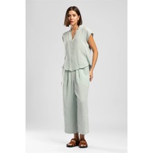 Lee Cooper Patty Kadın Crop Pantolon Yeşil