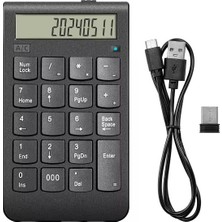 Apera CR43 2'si 1 Arada Kablosuz Bluetooth ve 2.4 Ghz Bağlantı Nümerik Klavye ve Hesap Makinesi Keypad Numlock Numped
