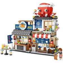 NessiWorld LZ-1218  japon Katlanır Yemek Sokağı 722 Parça Block Oyuncak