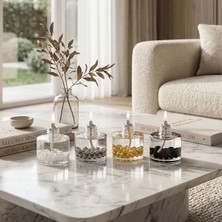 İmperiums Pearl Cylinder Dekoratif Kandil Mum 4'lü Set