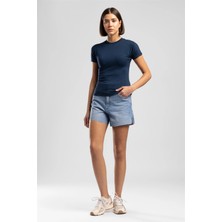 Lee Cooper Zaı Kadın Jean Şort Mavi