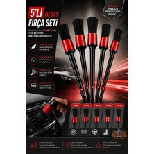 Fine Clean 5 Parça Oto Detaylı Fırça Seti , Farklı Boyutlarda 5 Adet Oto Yıkama Araba Temizleme Fırçası