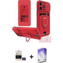 Marsilyan™- iPhone 14 Pro Max Kılıf Vadi Form Prime - Siyah Bilvis 5in1 3D Magic Cam Ekran Koruyucu + Gold Bilvis Titan Kamera Lens