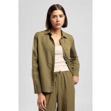 Lee Cooper Hadden Kadın Uzun Kol Gömlek Yeşil