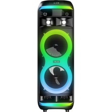 Mikado Md-64Bt 60W 1 Adet Kablosuz Mikrofonlu Usb+Tf+Tws+Aux+Bt Destekli Siyah Ses Sistemi